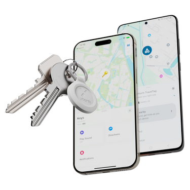 TravelTag for Android & iPhone - Water-resistant - Ash White
